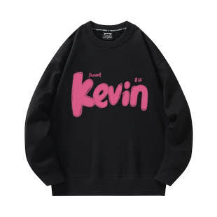 杜兰特卫衣男秋冬款2023新款美式手绘涂鸦圆领篮球长袖加绒外套潮