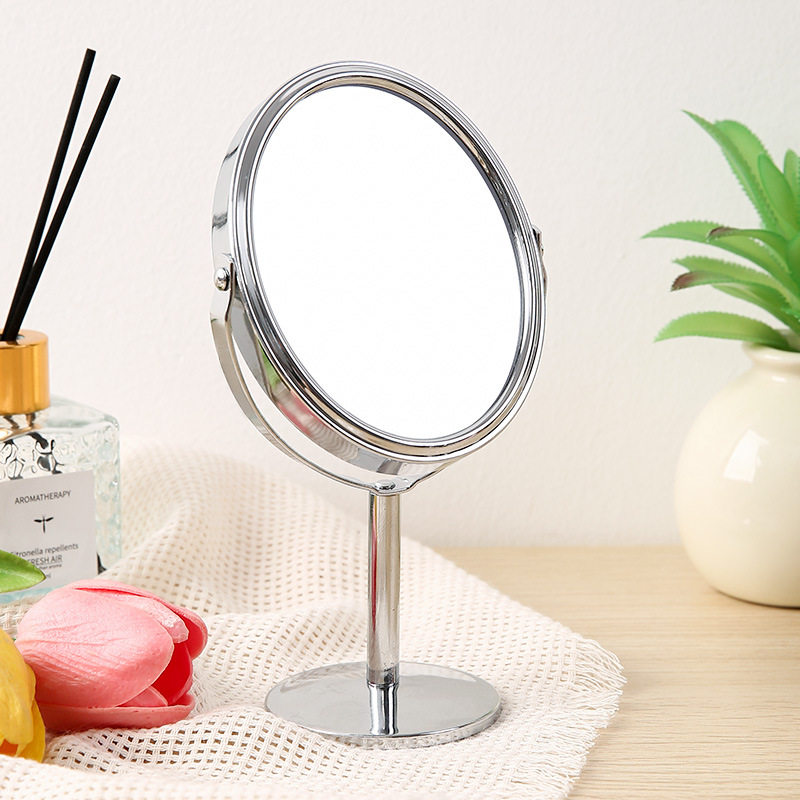 360度旋转镜子高清双面台式化妆镜一面正常一面放大宿舍梳妆镜