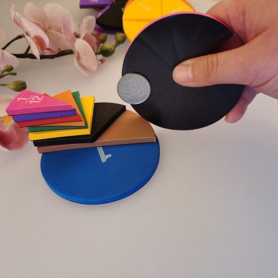 分数教具三年级学习盘磁性分数块圆等分解片的初步认识计算演示器