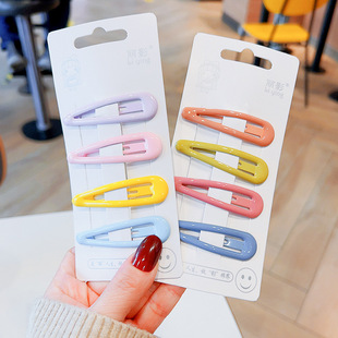 黑色隐形小发夹带钻一字夹鸭嘴夹刘海边夹碎发夹对夹简约发卡