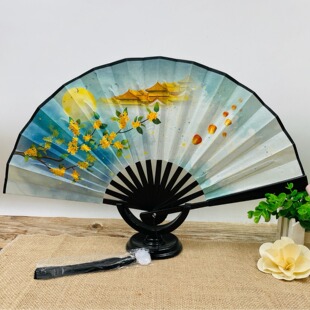 儿童古风折扇中式清风古典扇子中国风男生山水风景汉服配饰复古扇