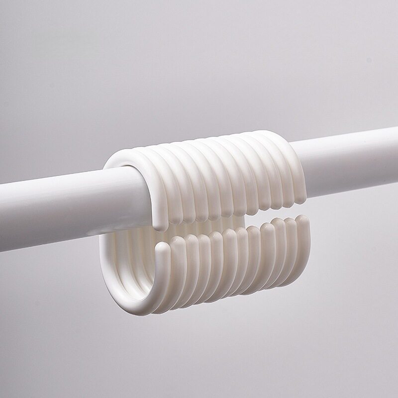 浴帘C型环窗帘挂钩环窗帘挂勾配件扣环配件挂环浴帘圈C型塑料活扣