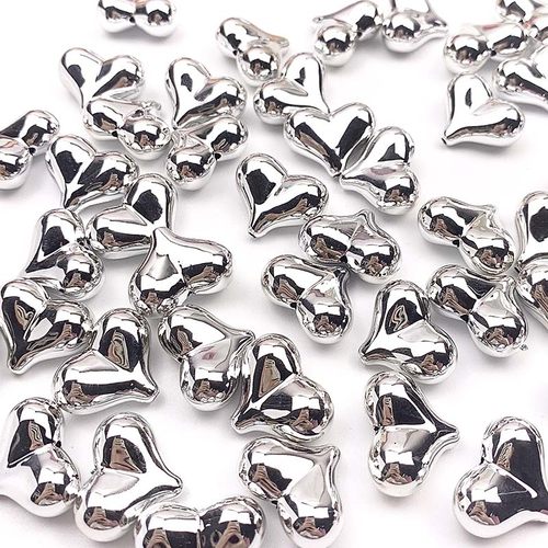 UV电镀爱心串珠饰品配件