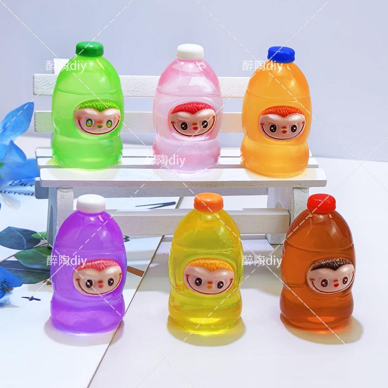 新款卡通立体汽水瓶子萌粒摆件 diy饰品配件钥匙扣冰箱贴汽车挂件