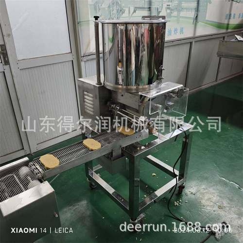 小型土豆饼生产线 薯饼、牛肉饼成型机 上浆裹糠设备 多种形状选