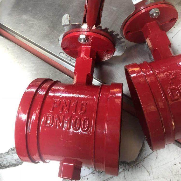 沟槽蝶阀 沈阳沟槽蝶阀厂家 沟槽蝶阀 手柄涡轮蝶阀