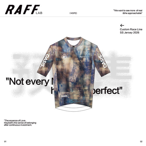 RAFF LAB 蓝咖扎染夏季短袖男女春秋长袖骑行服公路自行上衣