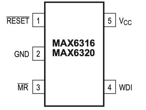 MAX6320PUK29CY微处理器监控电路，带有看门狗定时及手动复位