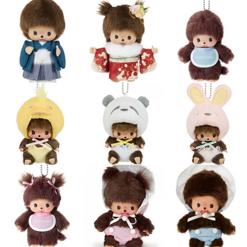 【预售26.9月】包邮日本蒙奇奇 sekiguchi毛绒挂件小鸡小兔婴儿