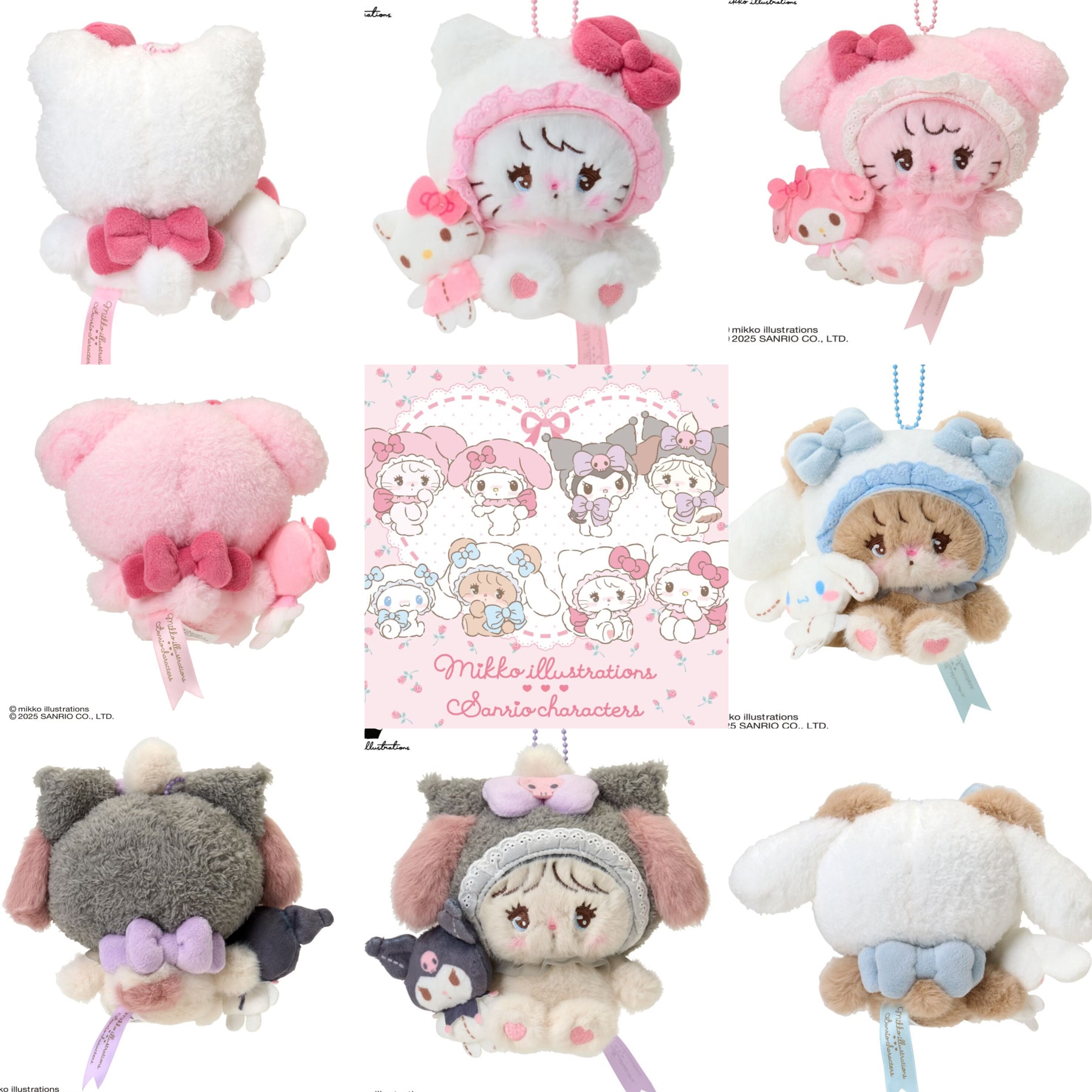 【补尾款&全款捡漏】25.10月包邮日本三丽鸥mikko联名挂件kt美美