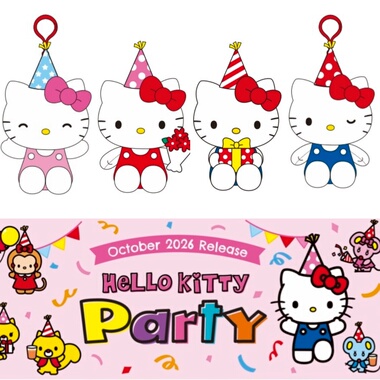 【定金预售】26.10月美版三丽鸥 圣诞派对系列 圣诞节 毛绒挂件KT