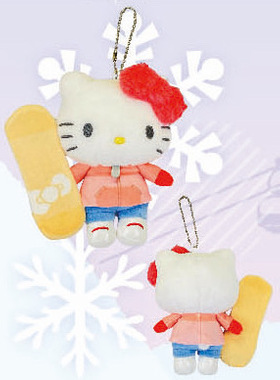 【预售26.3月】三丽鸥冬季滑雪系列毛绒玩偶挂件kitty