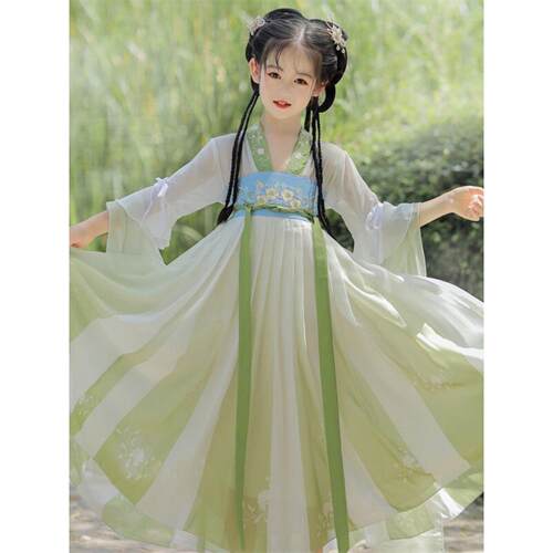 襦裙连衣裙短袖汉服超仙春夏新款