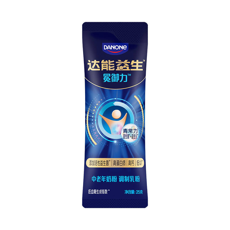 达能益生中老年奶粉25g 1条装益生菌低GI青常力益生组合