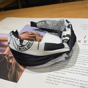 Korean hair ornaments Korean version cloth art contrast col