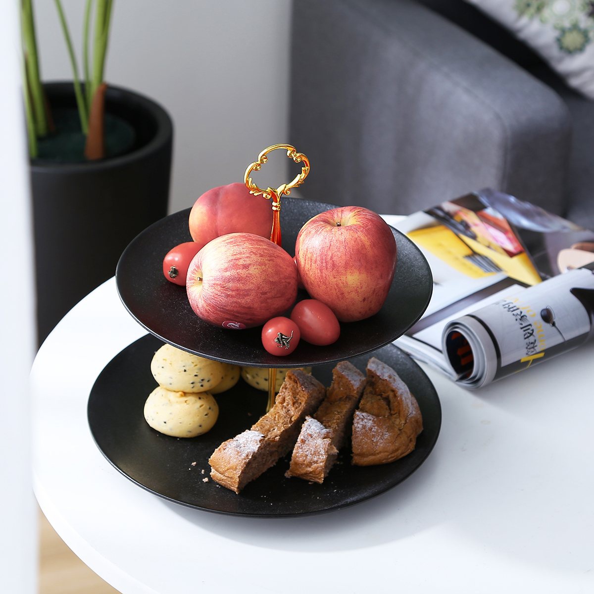 newThe sitting room of fruit bowl of Europe type 3 layer is