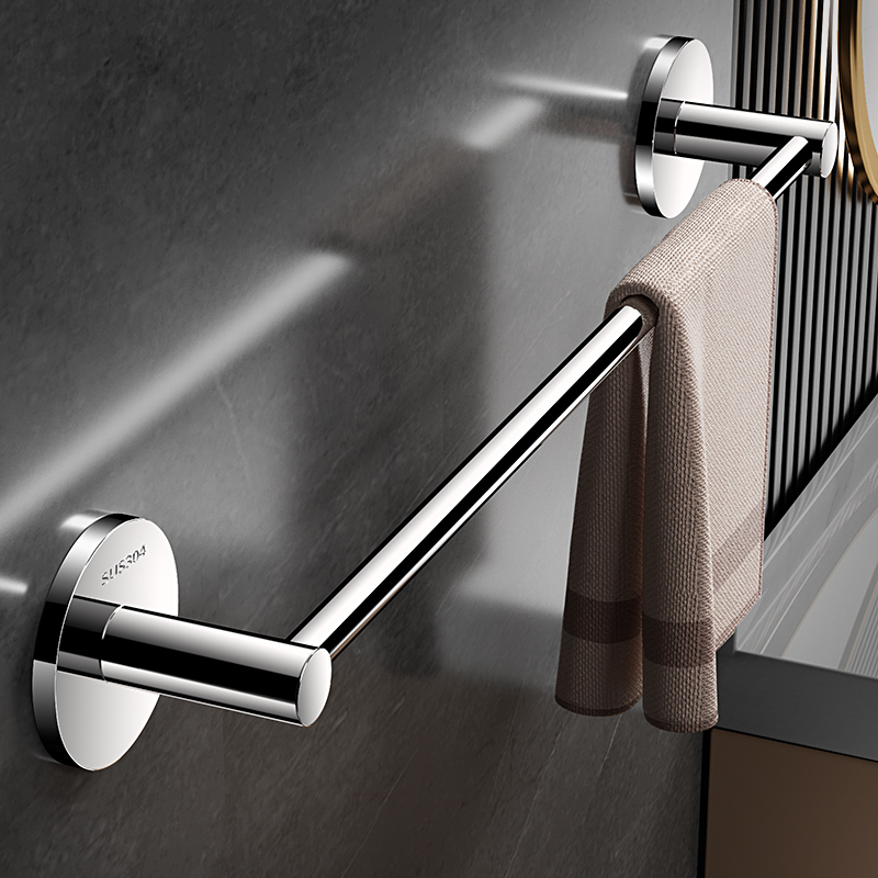 304不锈钢毛巾架浴室毛巾杆单杆