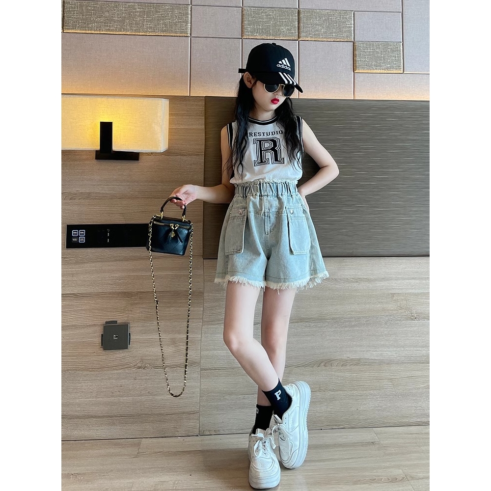 品牌短裤女童2025新款爆款牛仔夏季儿童薄款裤子女孩大童夏装洋气