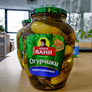 俄罗斯国家馆进口瓦尼亚老爹酸黄瓜腌制青瓜罐头青椒辣椒腌菜西餐