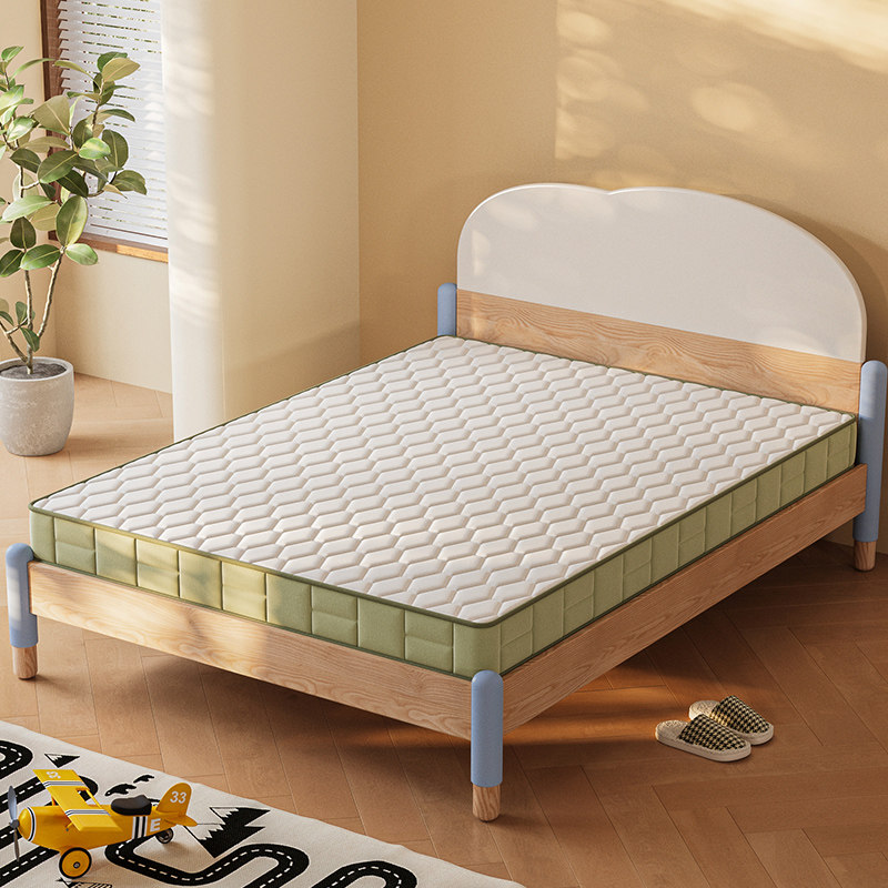 优漫居儿童椰棕3D乳胶床垫独立弹簧加硬护脊席梦思家用卧室床垫