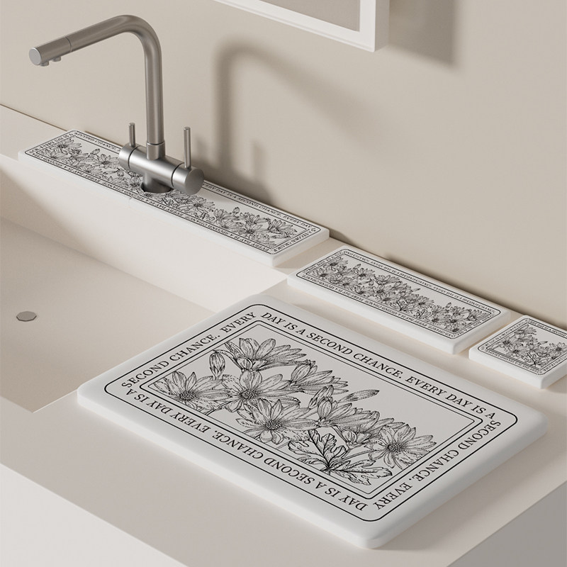 硬质复古硅藻泥杯垫吸水餐桌隔热茶杯垫浴室洗手台面水龙头吸水垫,餐饮具,杯垫,淘宝优惠券,粉丝福利购,淘宝优惠卷