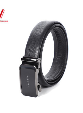 意尔康皮带2025新款时尚百搭自动扣腰带牛皮男士商务休闲51A43013