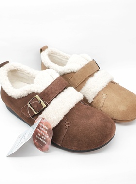 意尔康女靴2025冬季新款加绒女靴时尚百搭平底反绒皮5763AD144703