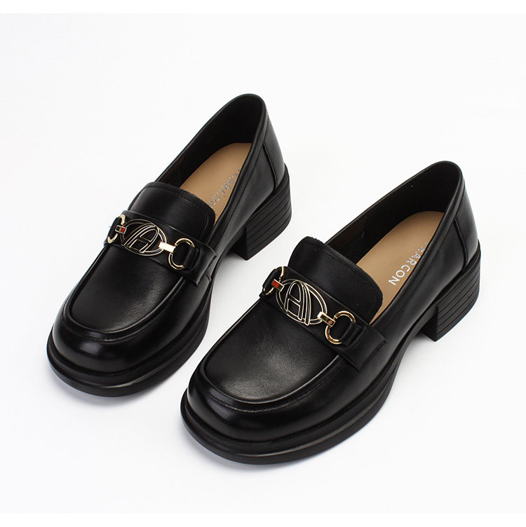 意尔康2024新款专柜女鞋真皮舒适软底平底日常乐福鞋S162AB01761Y