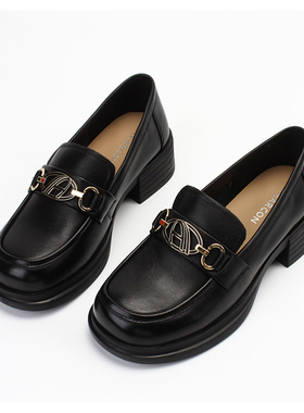 意尔康2024新款专柜女鞋真皮舒适软底平底日常乐福鞋S162AB01761Y