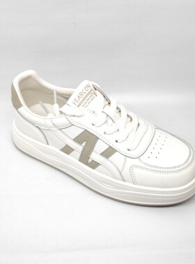 意尔康女鞋2026新款平底防滑休闲小白鞋时尚系带6171ZD48737Y