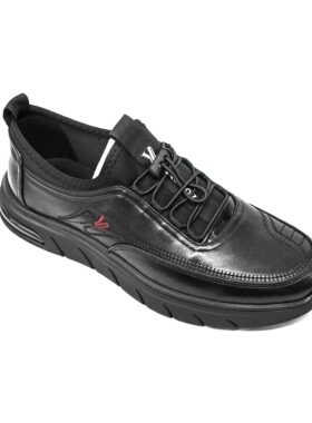 意尔康男鞋2026新款真皮软底防滑休闲皮鞋时尚一脚蹬6111GA82047A