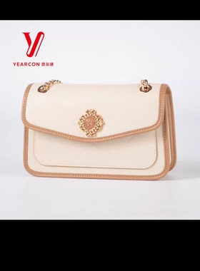 意尔康女斜挎包百搭小方包质感菱格链条包单肩包S1Y25026