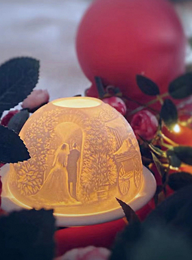 法国柏图/BERNARDAUD 浪漫精致小众送新娘结婚新婚礼物香薰蜡烛碗