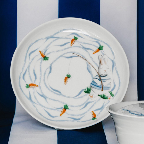 法国柏图餐具餐盘子啵啵兔轻奢瓷