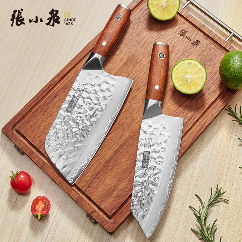 张小泉菜刀锤纹镜光锋利耐用