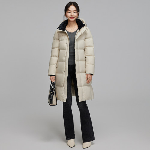 白鹅绒中长款极寒羽绒中长款羽物