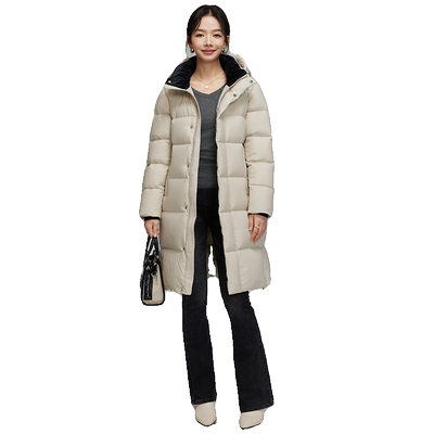 白鹅绒中长款极寒羽绒中长款羽物