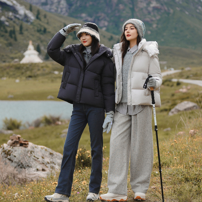 小个子短款泡芙加厚羽绒服外套