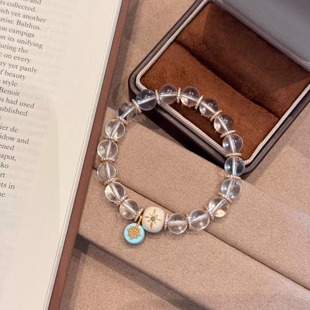 白水晶手串绿松石纯银盘缠手链轻奢高级感2025新款 送女友礼物 爆款