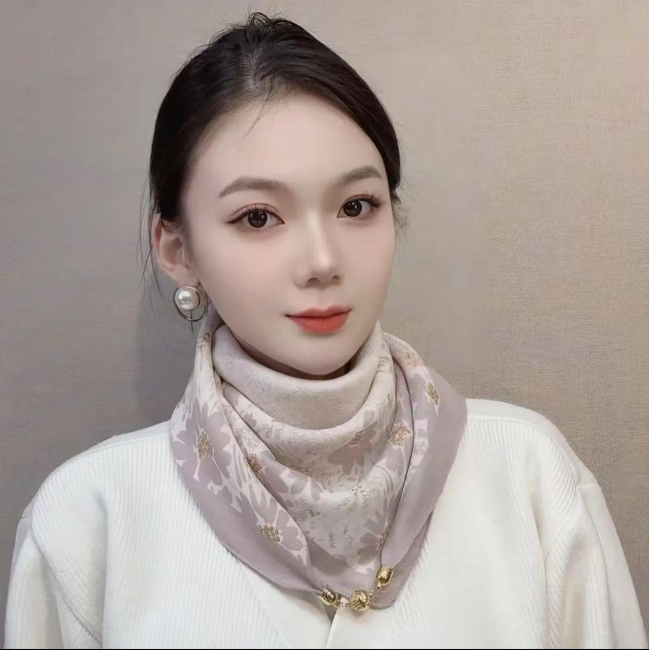 秋冬新款高级感网红爆款潮丝巾洋气时尚气质百搭女士百变保暖围巾