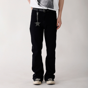 REDRINSE 646 25ss「黑砂」水洗重工勋章链条12.5oz基础微喇牛仔裤