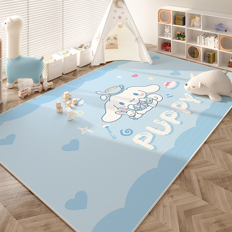 儿童房地毯卧室卡通学习阅读区地垫婴儿防水耐脏床边毯客厅游戏垫