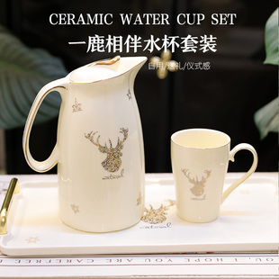 漫缈诗陶瓷水壶家用储水冷水壶凉水壶家用杯子马克杯茶壶2025新款