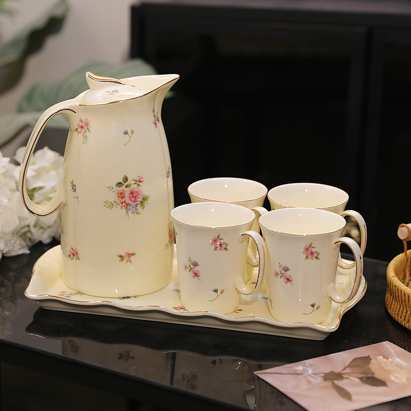 漫缈诗陶瓷花茶壶套装
