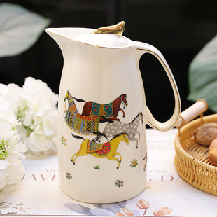 马年新款陶瓷凉水壶家用冷水壶家用家用茶壶冷萃壶高颜值待客水杯