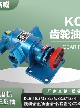 KCB55/83.3齿轮油泵泵头耐高温高粘度自吸铜齿轮不锈钢齿轮泵增压