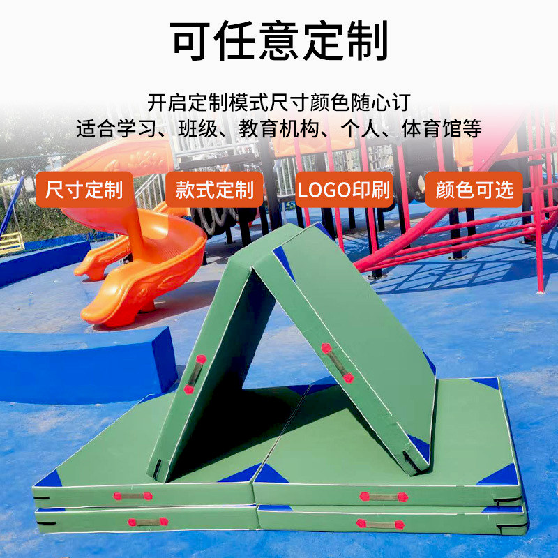 加厚折叠体操垫练功健身海绵垫子学生体育训练帆布仰卧起坐专用垫