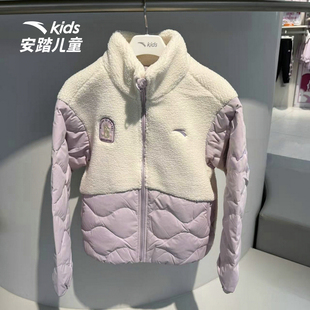 安踏儿童女童轻薄羽绒服2025冬季新款冬装童装大童外套362546603