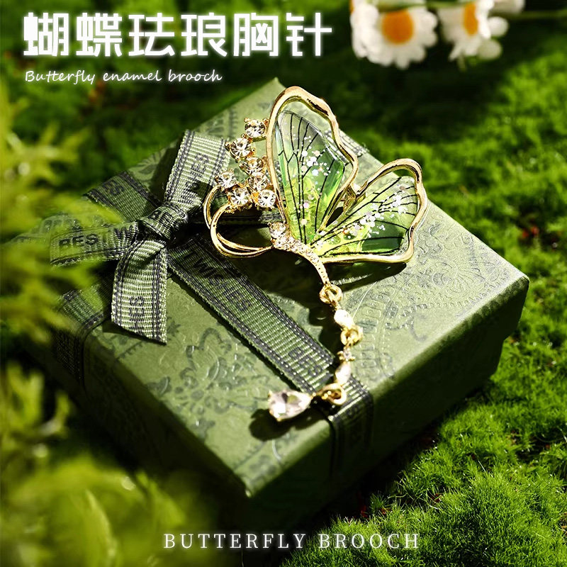 珐琅胸针学生闺蜜高级礼品毕业小众高级胸针生日礼物女生纪念礼盒