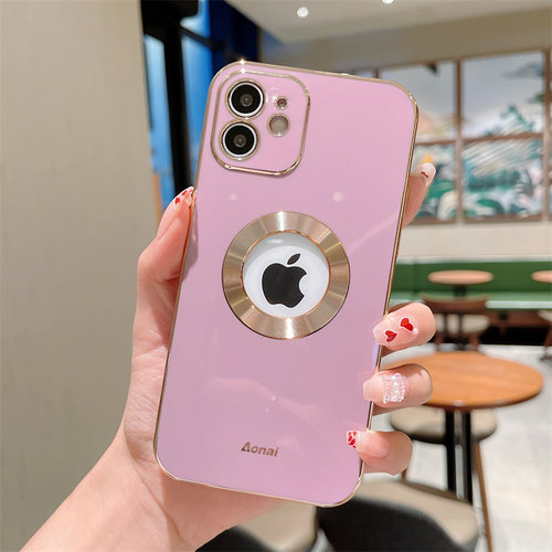 电镀CD纹苹果手机壳潮牌